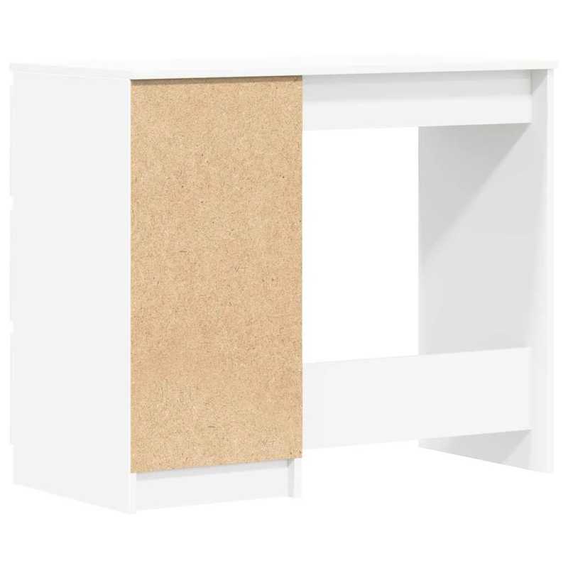 vidaXL rakstāmgalds, balts, 90x45x76 cm, inženierijas koks