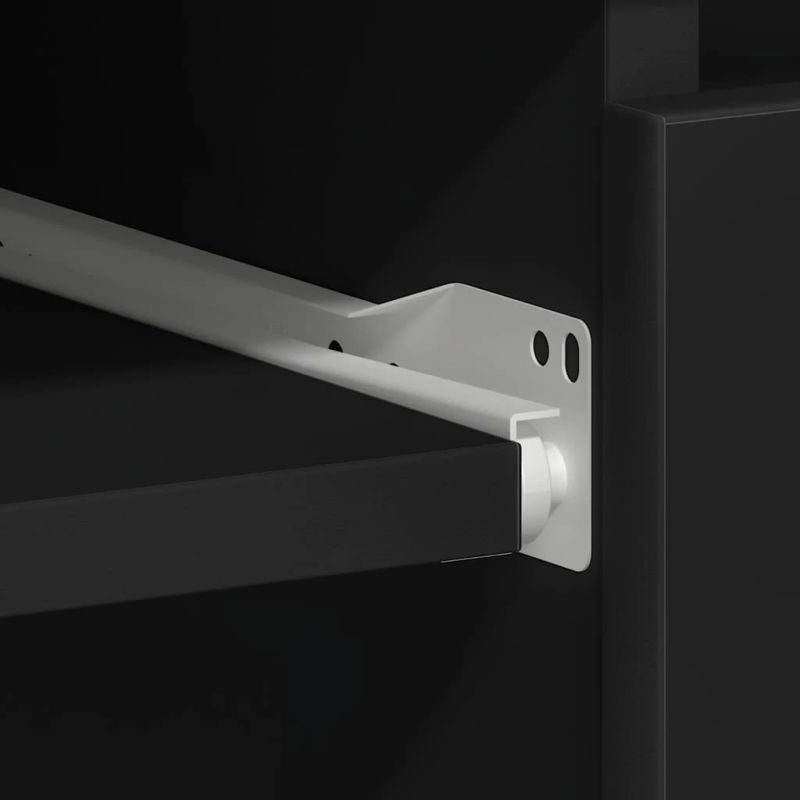 vidaXL rakstāmgalds, melns, 90x45x76 cm, inženierijas koks