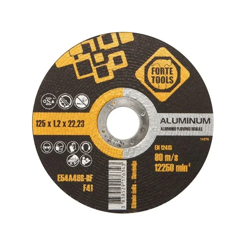 Griešanas disks Forte Tools, 125 mm x 1.2 mm x 22.23 mm
