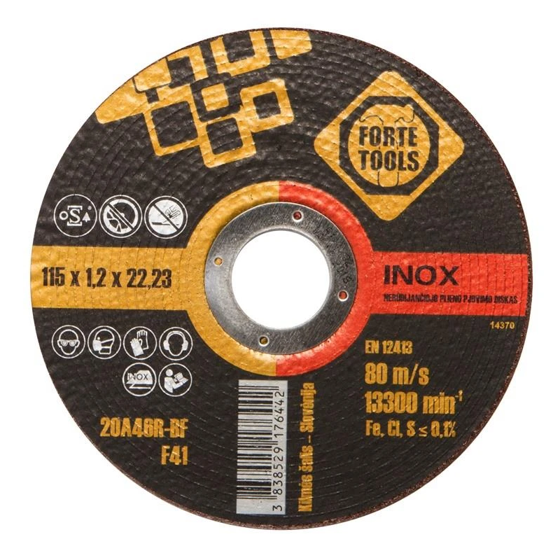 Griešanas disks Forte tools. 115 x 1.2 x 22.23 mm