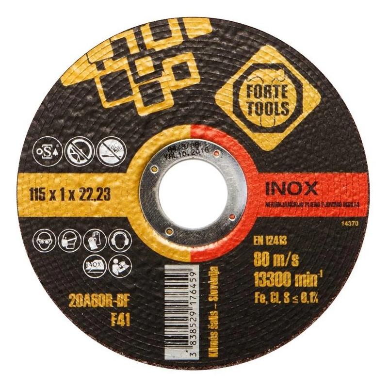 Griešanas disks Forte tools. 115 x 1 x 22.23 mm