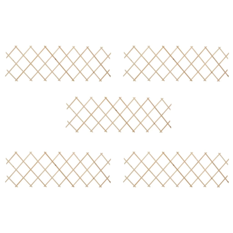 vidaXL špaleru žogi, 5 gab., 180x60 cm, egles koks