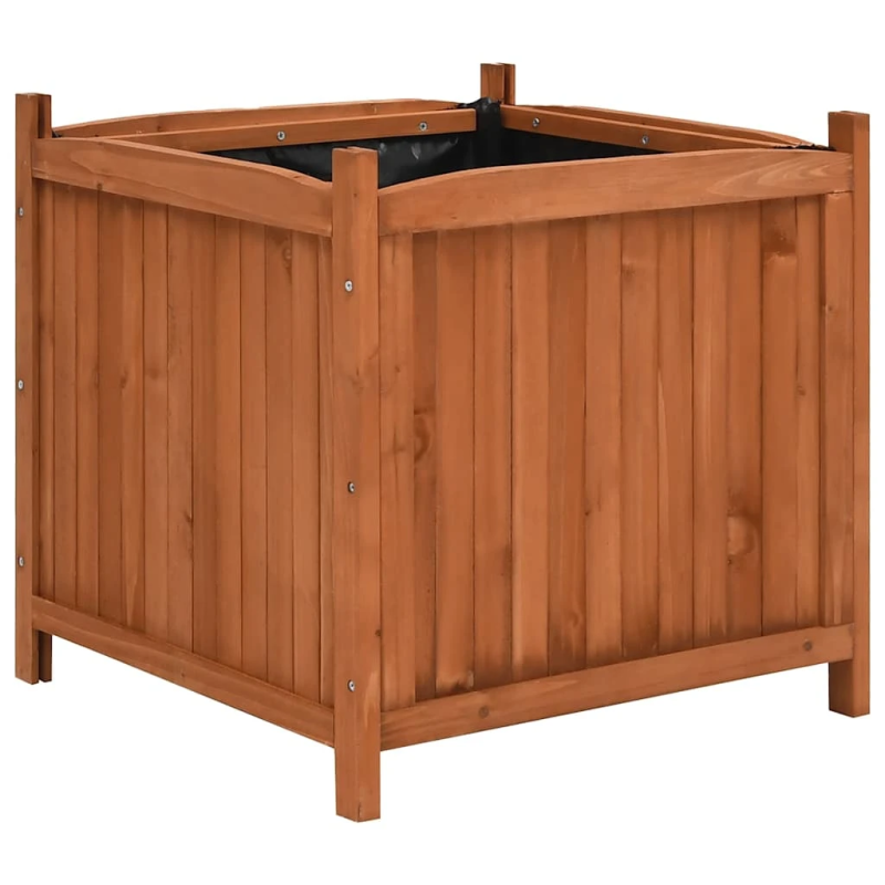 vidaXL augstās puķu kastes, 2 gab., 50x50x50 cm, egles koks