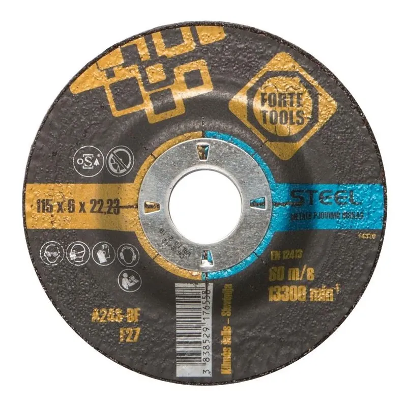 Slīpēšanas disks Forte Tools, 115 mm x 22.23 mm