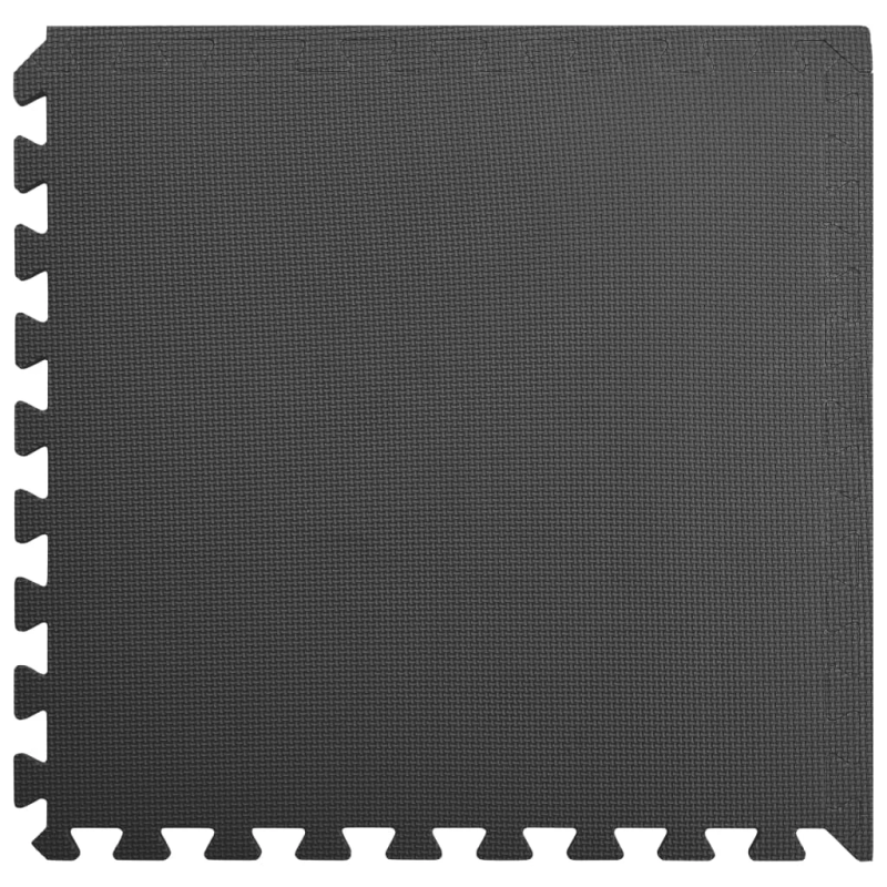 vidaXL grīdas paklājiņi, 6 gab., 2,16 ㎡, EVA putas, melni