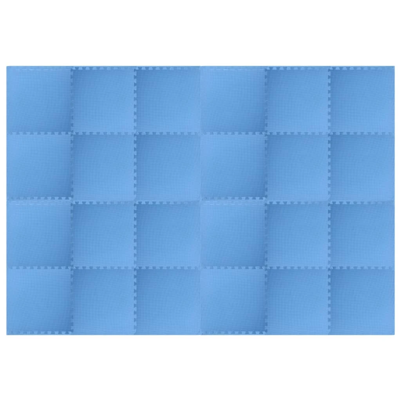 vidaXL grīdas paklājiņi, 24 gab., 8,64 ㎡, EVA putas, zili