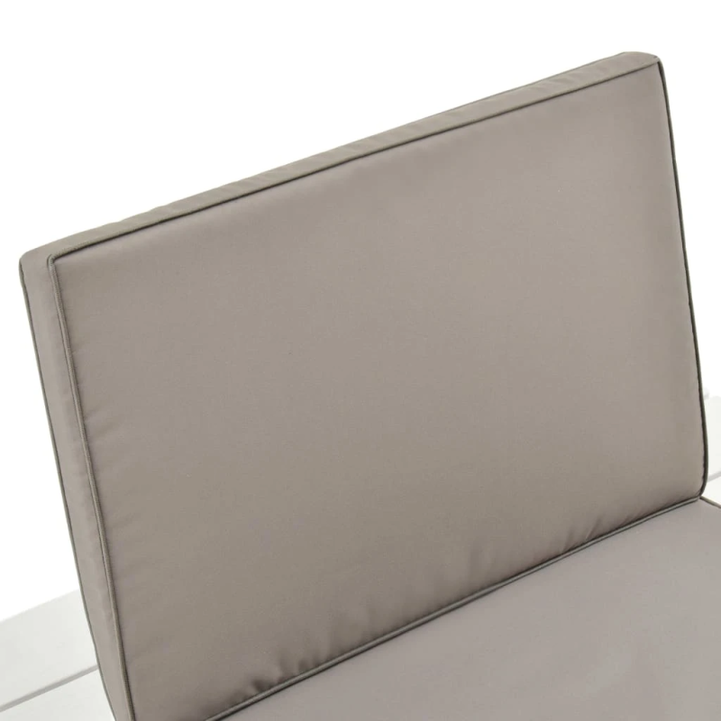 vidaXL dārza atpūtas krēsli ar matračiem, 2 gab., balta plastmasa