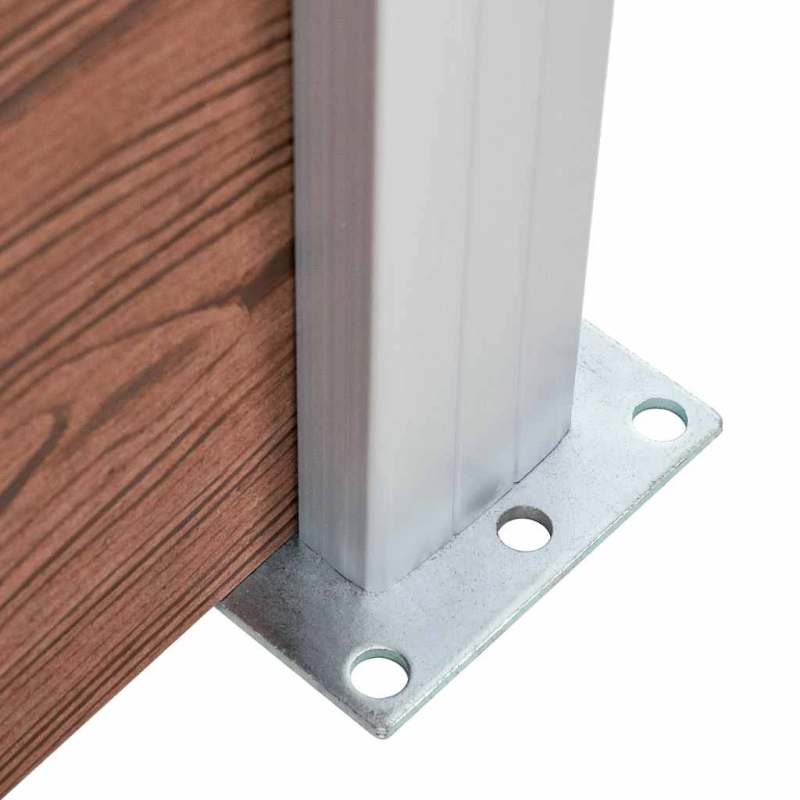 vidaXL dārza žogs, 1 kvadrāta, 1 slīps panelis, 273x186 cm, brūns WPC