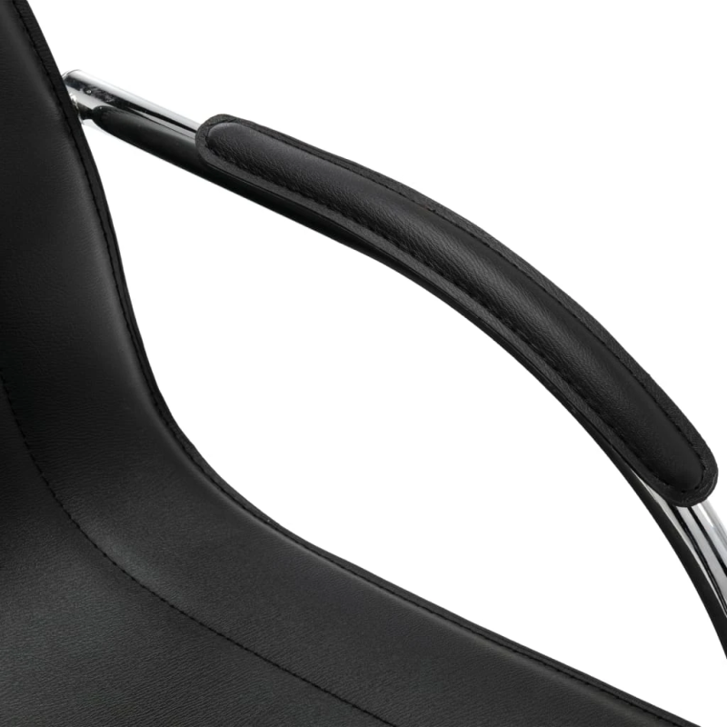 vidaXL konsoles biroja krēsls, melna mākslīgā āda