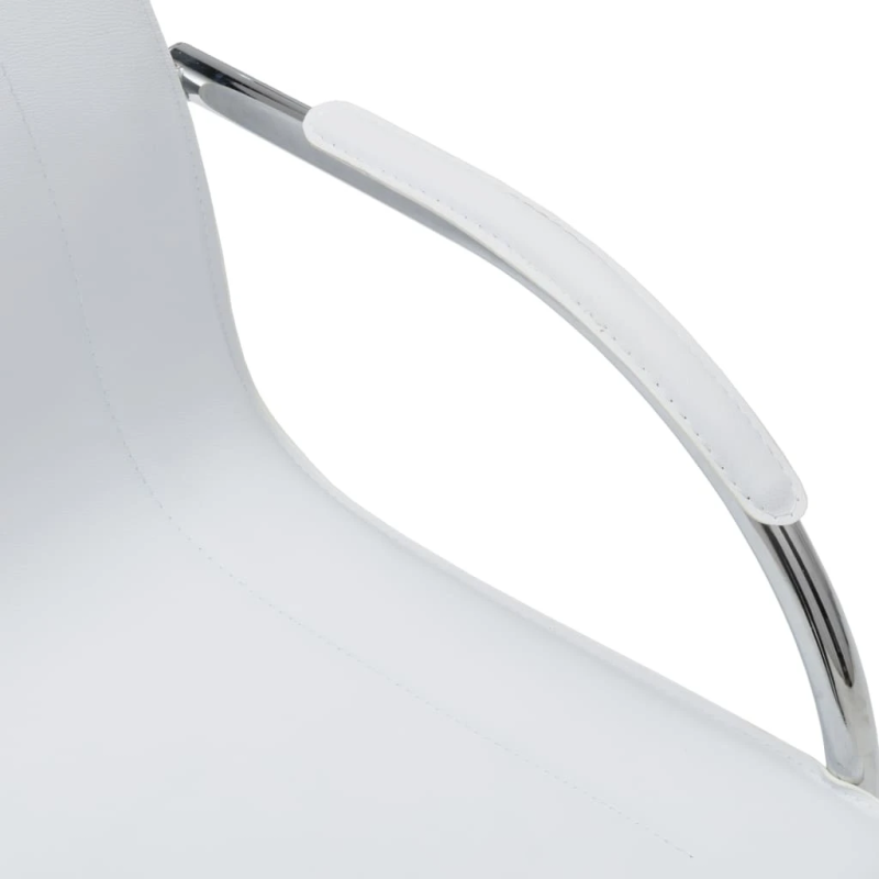 vidaXL konsoles biroja krēsls, balta mākslīgā āda