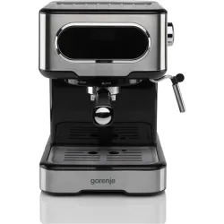 Gorenje - Coffee machine - ESCM15DBK - Pump pressure 15 bar - Built-in milk frother - Manual - 1100 W - Stainless steel