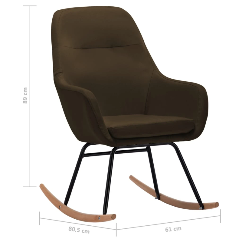 vidaXL šūpuļkrēsls, brūns audums