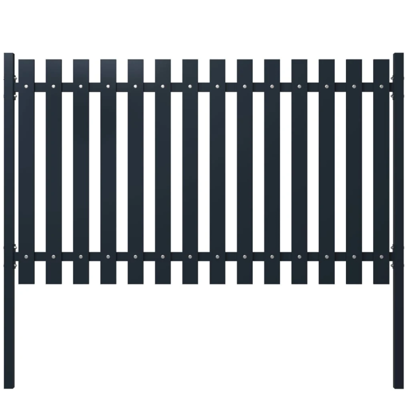 vidaXL žoga panelis, antracīta krāsā, 178x75 cm, pulverkrāsots tērauds