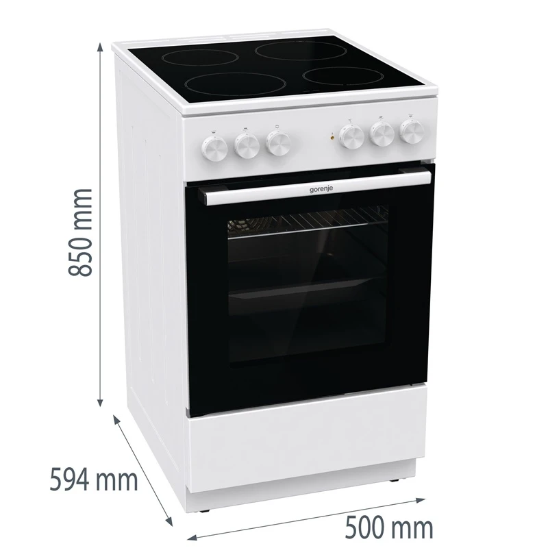 Keramiskā plīts e-e st gec5a41wg gorenje