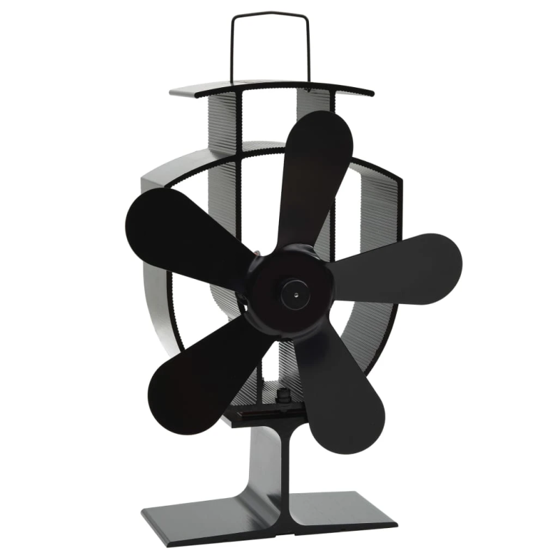 vidaXL karstuma izplūdes ventilators, 5 lāpstiņas, melns