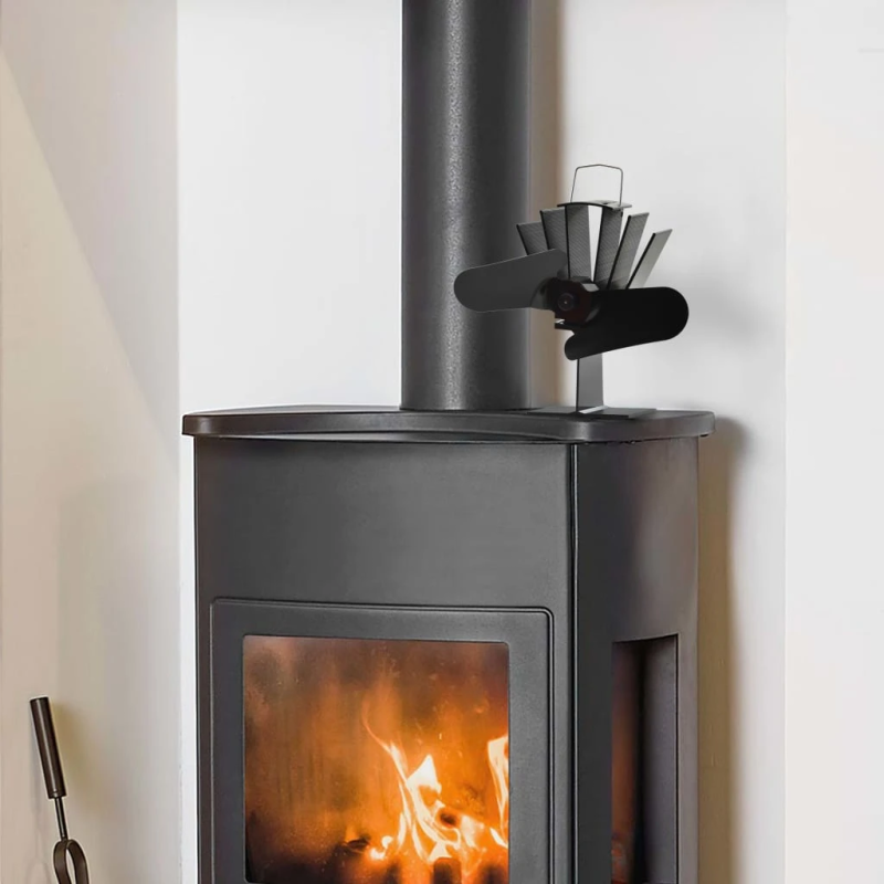 vidaXL karstuma izplūdes ventilators, 2 lāpstiņas, melns