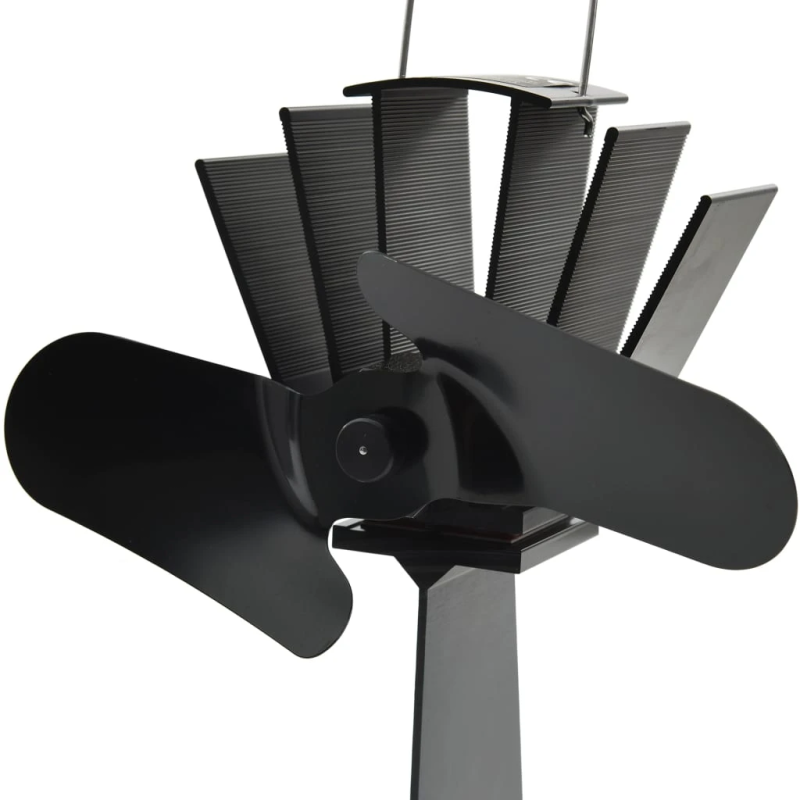vidaXL karstuma izplūdes ventilators, 2 lāpstiņas, melns