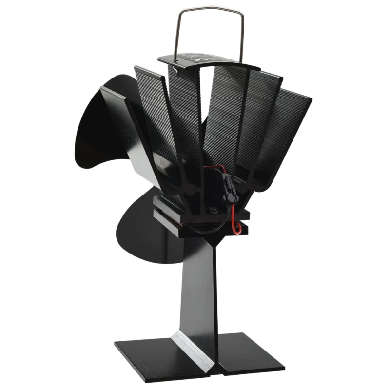 vidaXL karstuma izplūdes ventilators, 3 lāpstiņas, melns