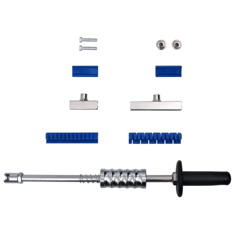 vidaXL 7-daļīgs slīdāmuru komplekts, oglekļa tērauds