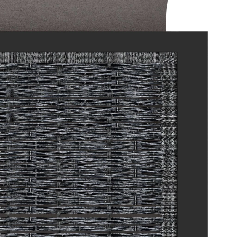 vidaXL moduļu stūra dīvāns ar labo roku balstu, PE rotangpalma