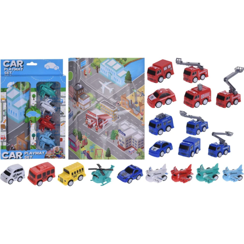 Rotaļlieta Automašīnu komplekts ar paklājiņu 5gb