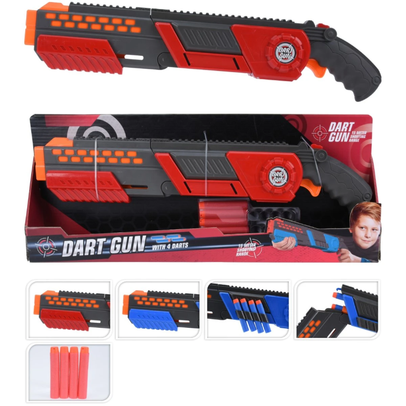 Rotaļlieta Pistole ar lodēm mīkstām, 2veidi