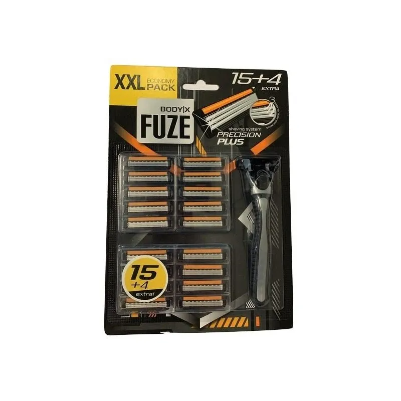 Мужские бритвы Body-X Fuze с 3 лезвиями, 15+4 шт.