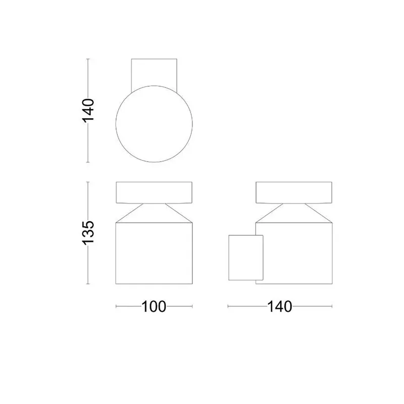 Āra sienas lampa Philips Laven, 6W, LED, IP44, melna krās., 10 cm x 13.5 cm