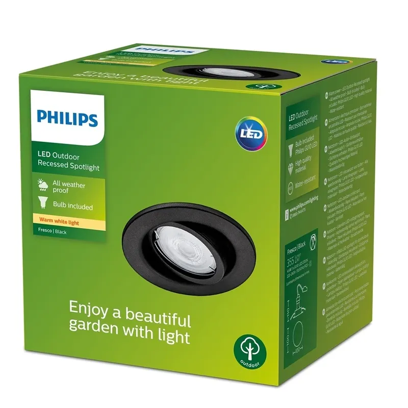 Recessed roof light fresco gu10 ip23 bl