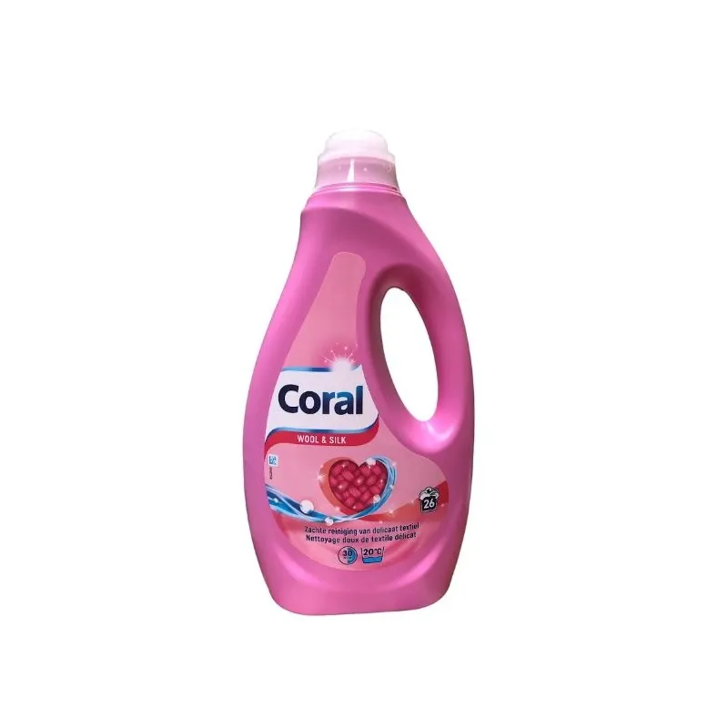 CORAL Wool & Silk veļas mazgāšanas līdzeklis ,26x, 1,17L