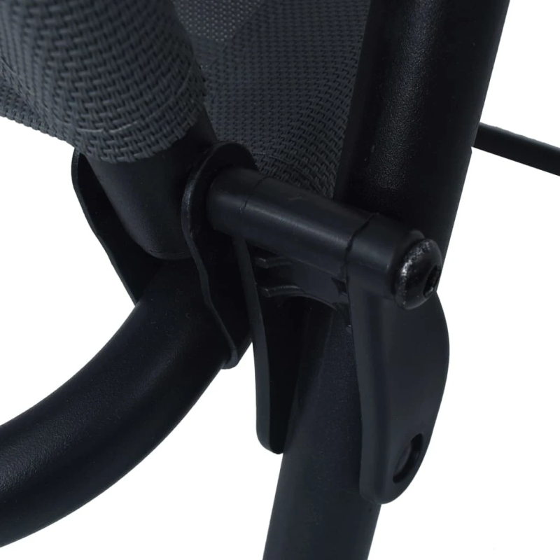 vidaXL 3-daļīgs bistro mēbeļu komplekts, pelēks, tērauds