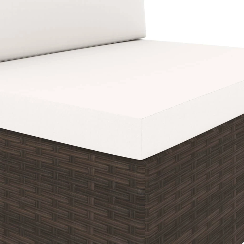 vidaXL 5-daļīgs dārza atpūtas mēbeļu komplekts, PE rotangpalma, brūns