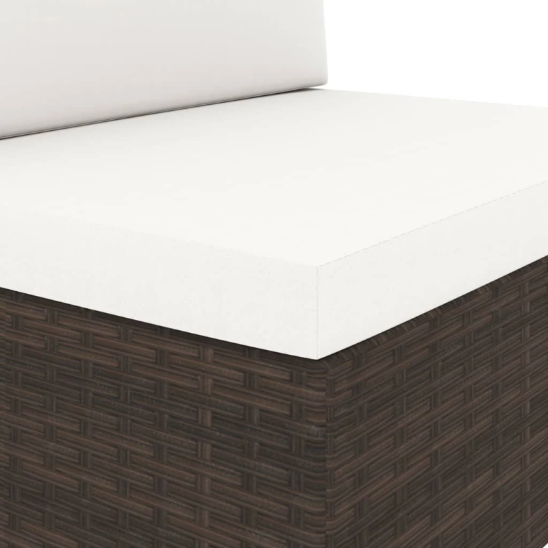 vidaXL 6-daļīgs dārza atpūtas mēbeļu komplekts, PE rotangpalma, brūns