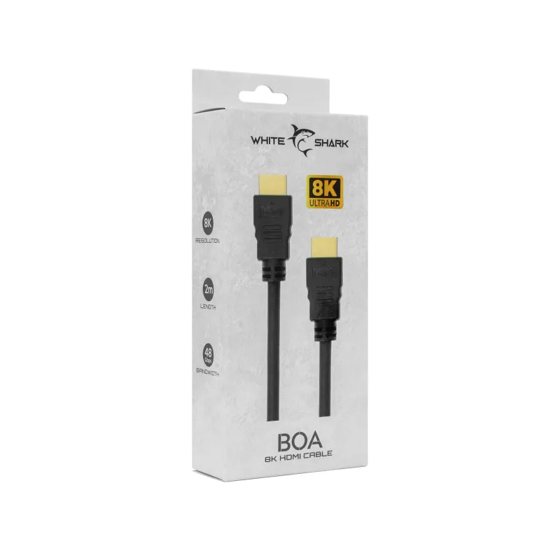 White Shark BOA Cable HDMI-HDMI 2.1 M-M 2m 8K@60Hz