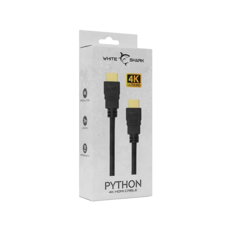 White Shark Python Cable HDMI-HDMI 2.0 M-M 2m 4K@60Hz