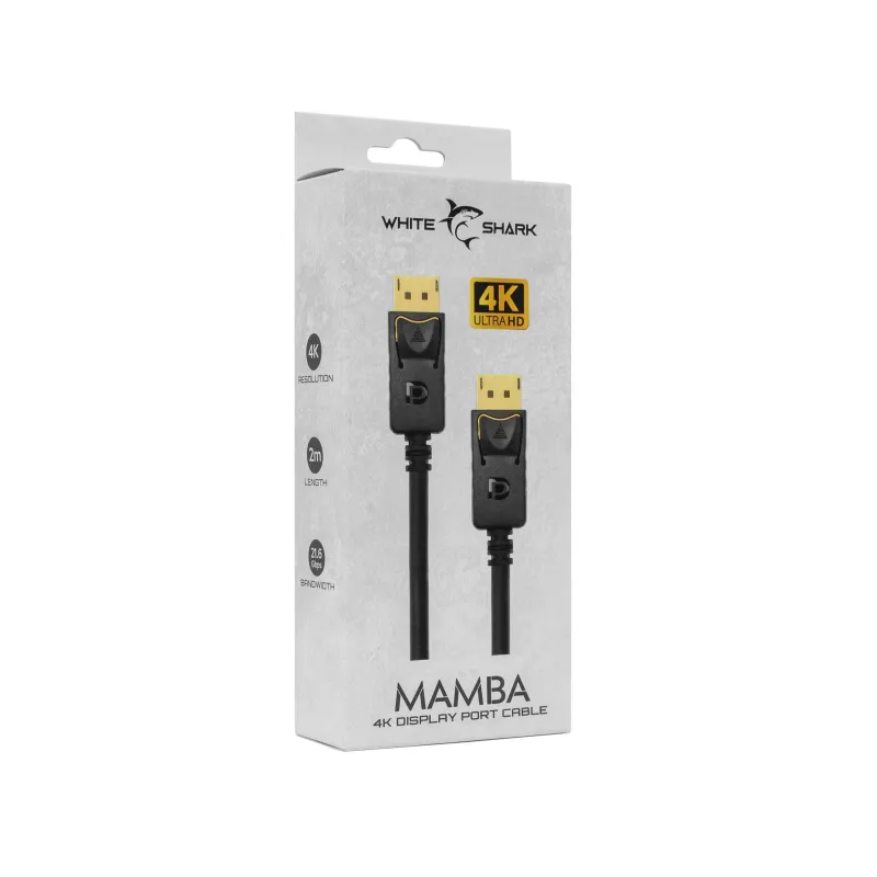 White Shark MAMBA Cable DP-DP M-M 2m 4K@60Hz