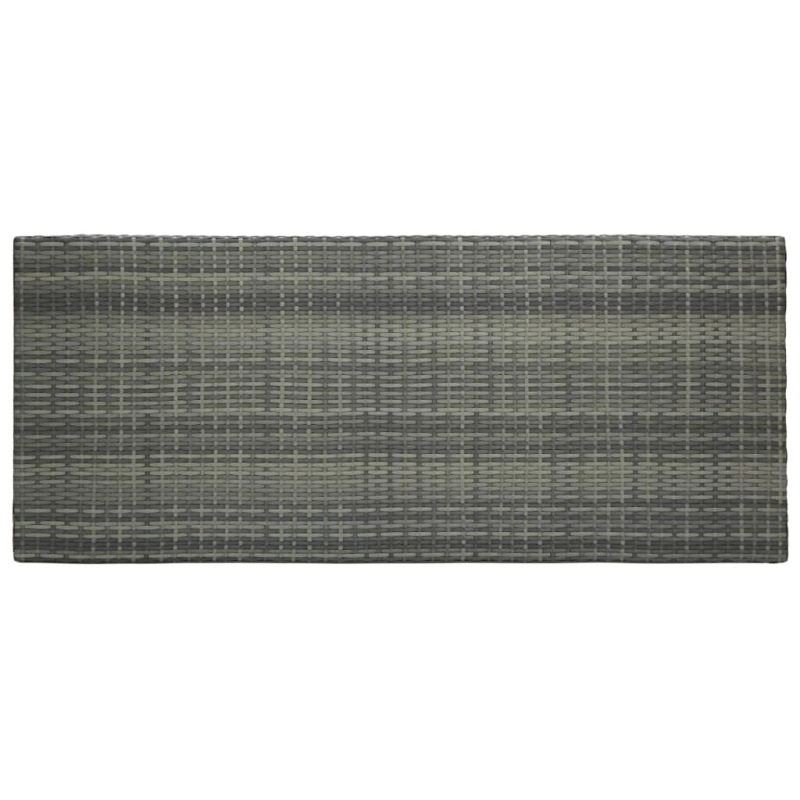 vidaXL dārza bāra galds, pelēks, 140,5x60,5x110,5 cm, PE rotangpalma