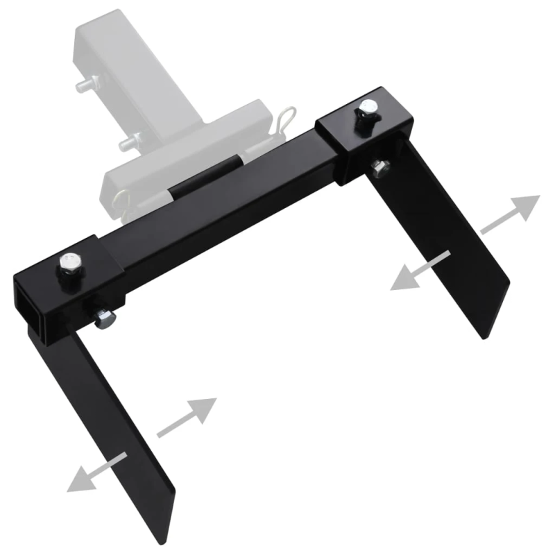 vidaXL sniega lāpstas adapteris zāles pļāvējam, melns