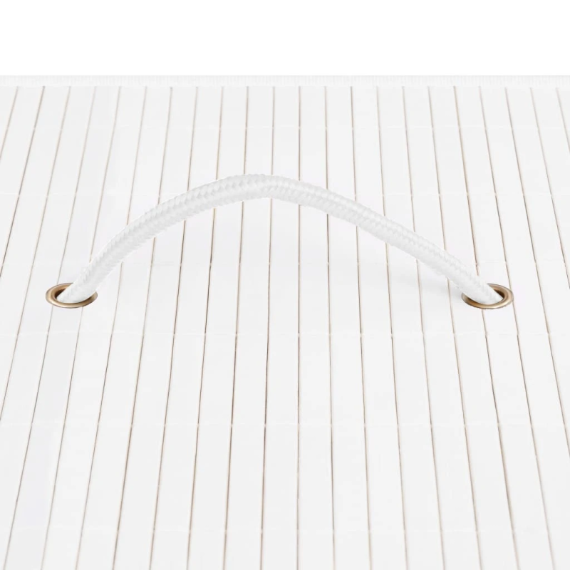 vidaXL veļas grozs ar 2 nodalījumiem, bambuss, balts, 72 L