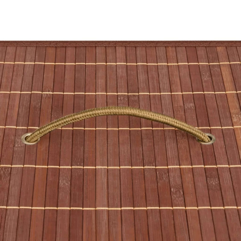 vidaXL veļas grozs ar 2 nodalījumiem, bambuss, brūns, 72 L