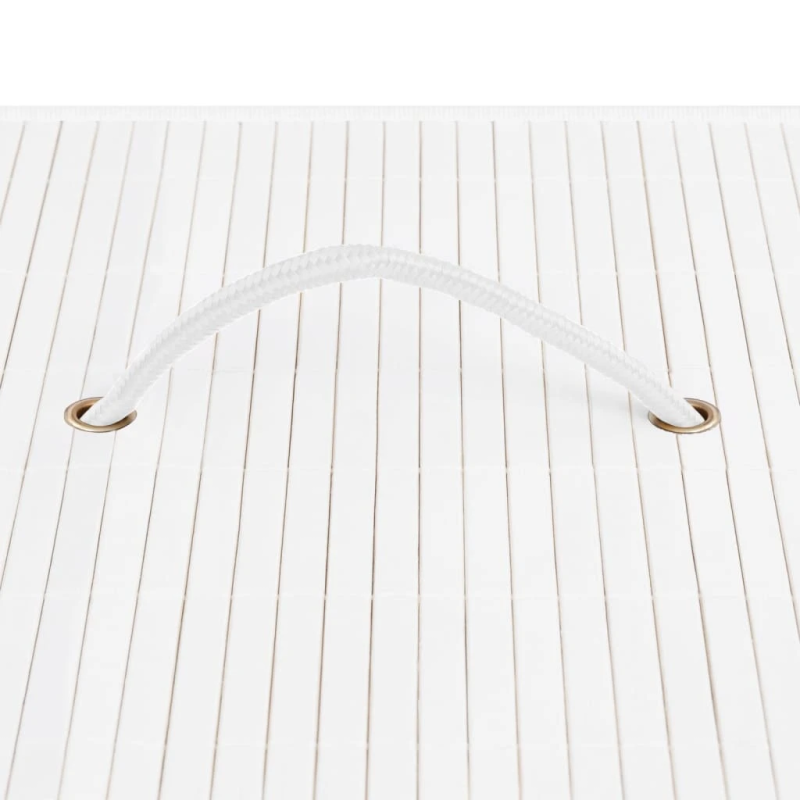 vidaXL veļas grozs ar 1 nodalījumu, bambuss, balts