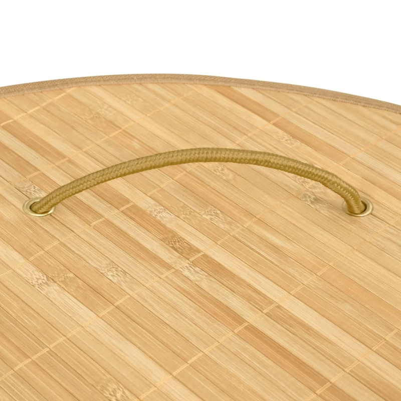 vidaXL stūra veļas grozs, bambuss, 60 L