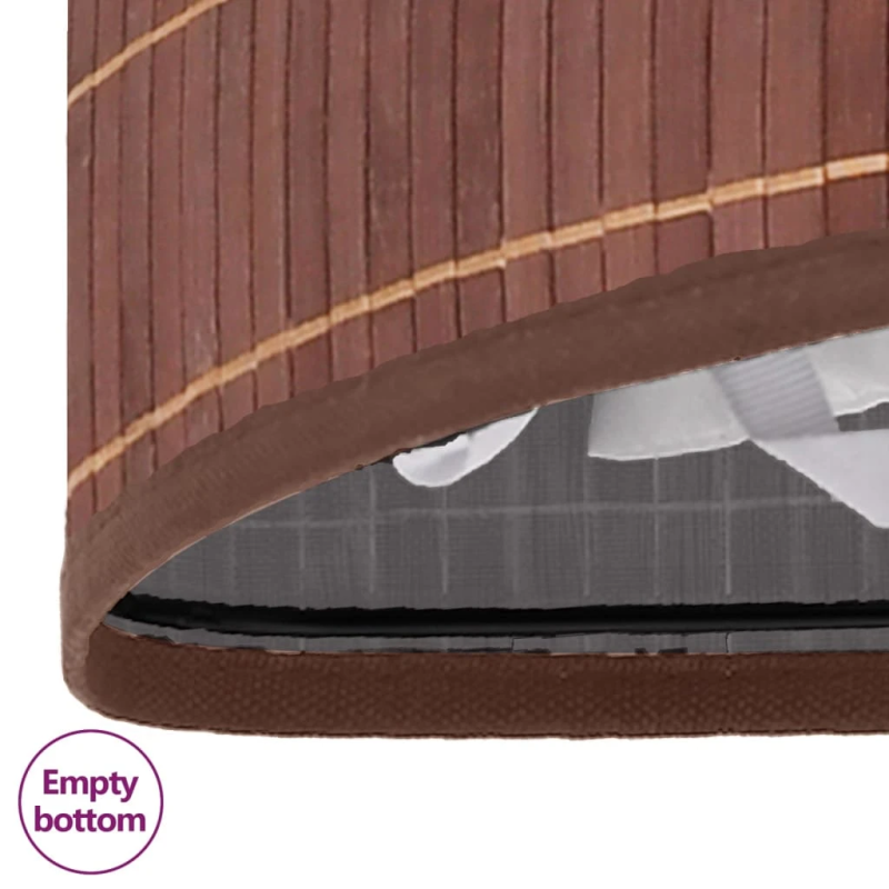 vidaXL stūra veļas grozs, brūns, bambuss, 60 L