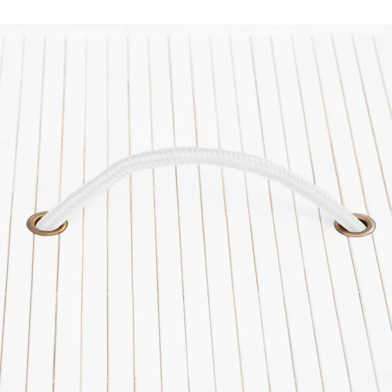 vidaXL uzglabāšanas kastes, 4 gab., baltas, bambuss