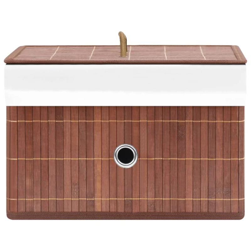 vidaXL uzglabāšanas kastes, 4 gab., brūnas, bambuss