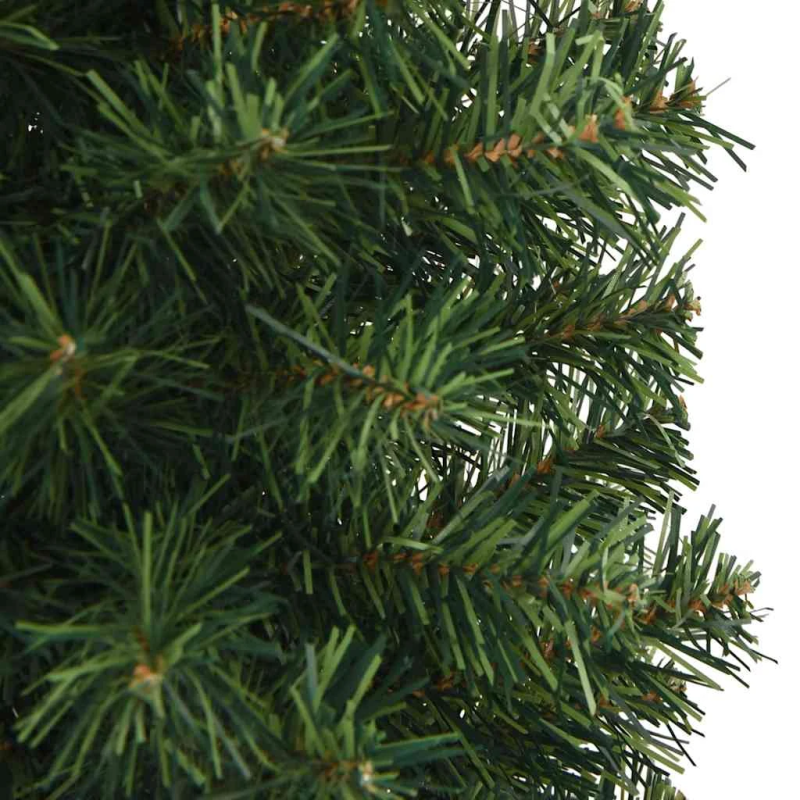 vidaXL mākslīgā Ziemassvētku egle ar statīvu, šaura, zaļa, 150 cm, PVC