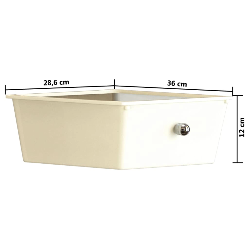 vidaXL XXL uzglabāšanas ratiņi, 15 atvilktnes, balta plastmasa