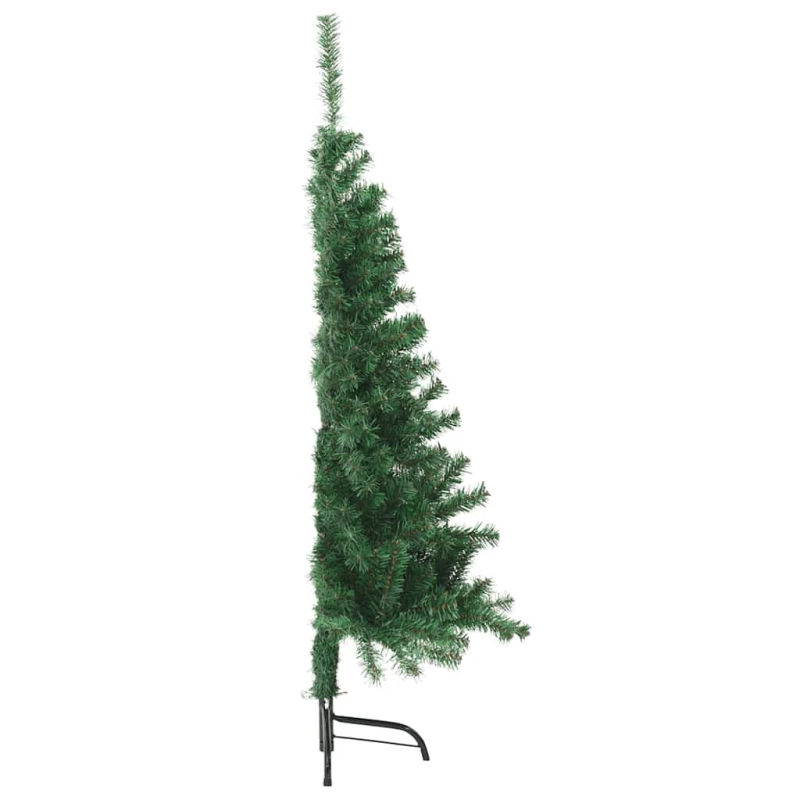 vidaXL mākslīgā Ziemassvētku egle ar statīvu, pusapaļa, 150 cm, PVC