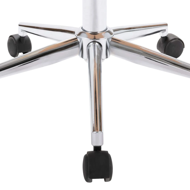 vidaXL biroja krēsls, grozāms, liekts koks un krēmkrāsas mākslīgā āda