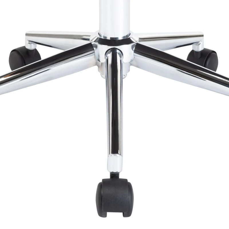 vidaXL biroja krēsls, grozāms, liekts koks, krēmkrāsas mākslīgā āda